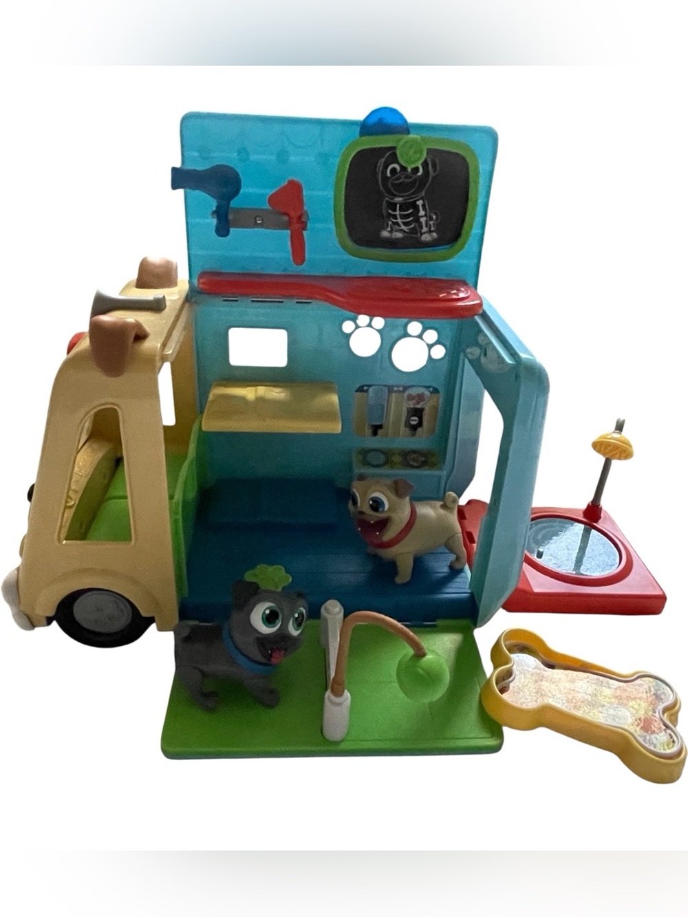 Disney Junior Puppy Dog Pals AWESOME Care Bus Transforming Playset - Just Play